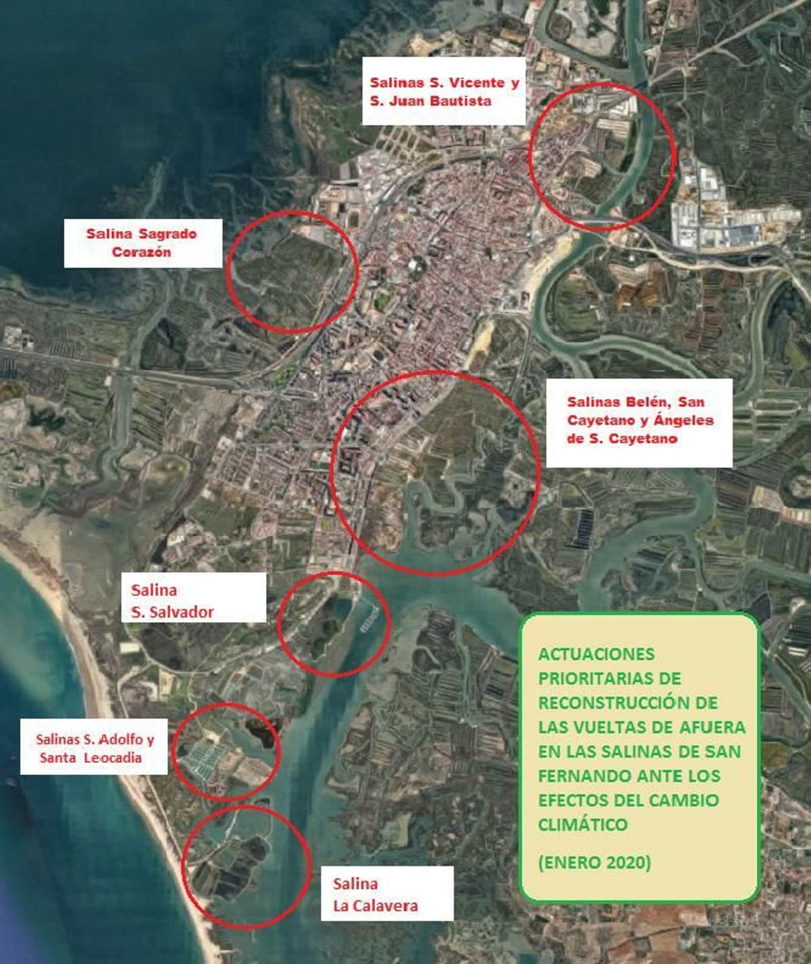 Plano con detalles de las vueltas de afuera que deben arreglarse en las salinas.