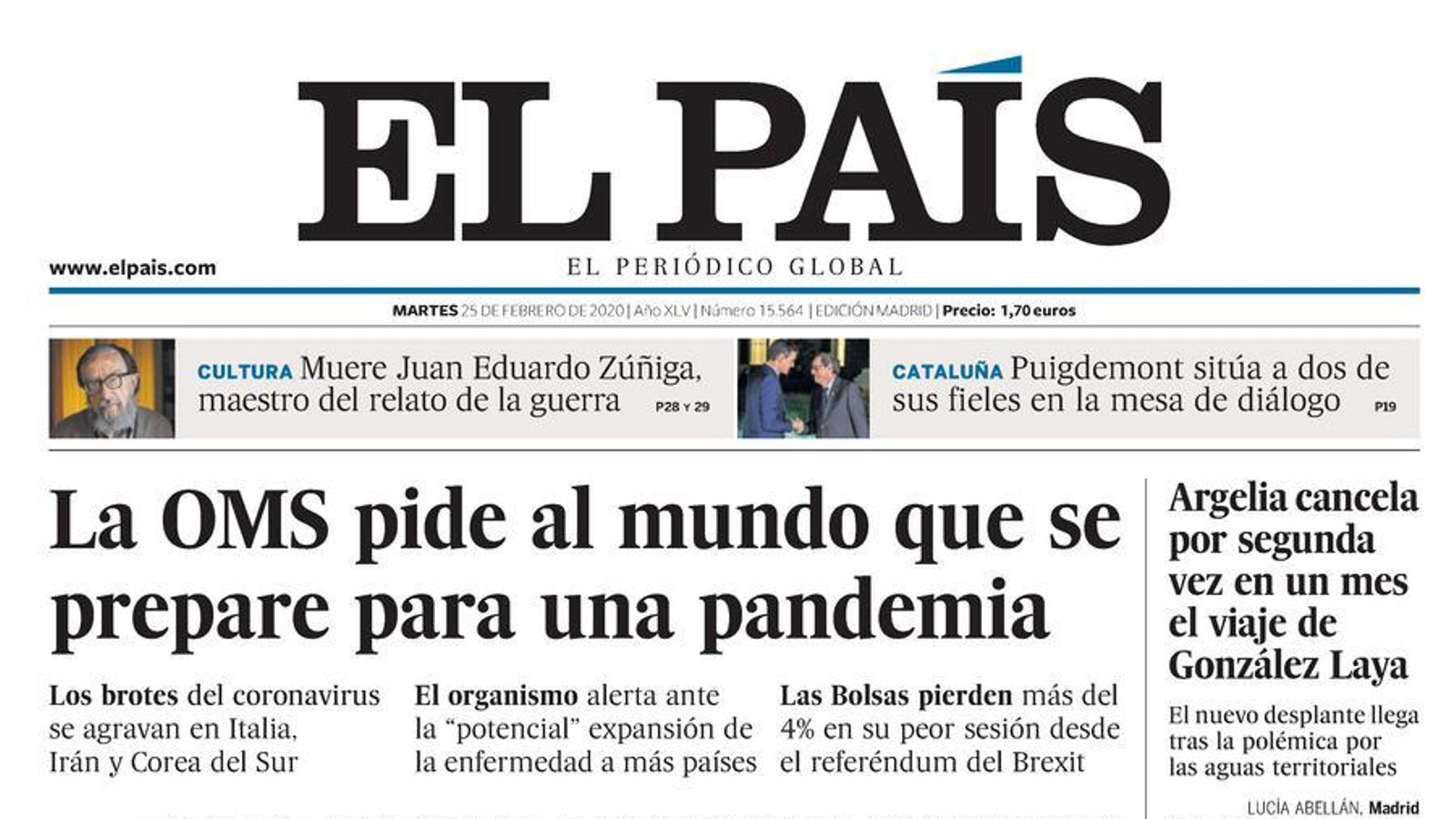 portada periodico elpais